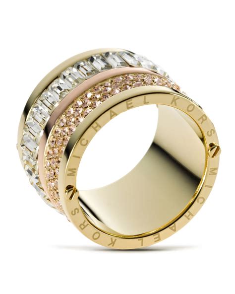 michael kors barrel ring two tone